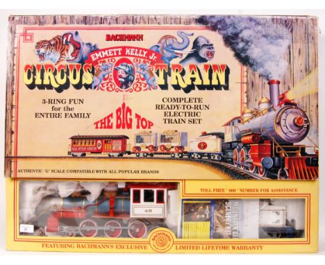 An original large 'G' scale guage Bachmann ' Emmett Kelly Junior Circus Train ' electric train set. Appears complete with its