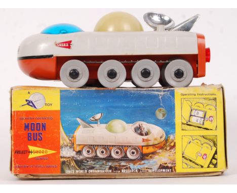 A rare Century 21 Toys Limited made Battery Operated ' Moon Bus ' plastic toy. Within the original box. Appears complete (sat