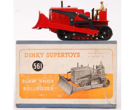 An original vintage Dinky Supertoys diecast model 561 Blaw Knox Bulldozer. Condition is generally very good - with the origin