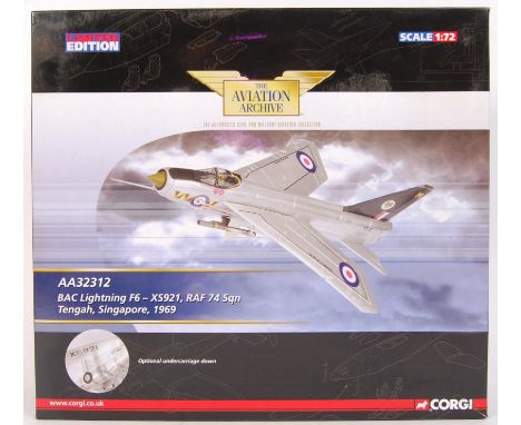 An original contemporary 1:72 scale Corgi The Aviation Archive  Limited Edition 'BAC Lightning F6 XS9211 1969' diecast model 