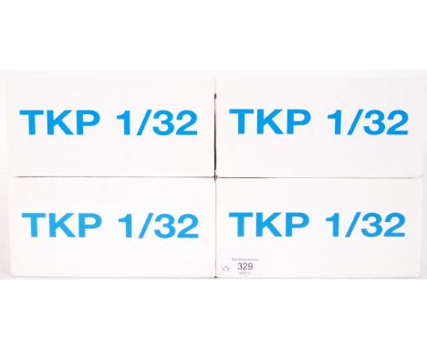 A collection of 4x original contemporary 1/32 scale TKP plastic model slot car kits to include; TK2 Porsche, TK4 Porsche Carr