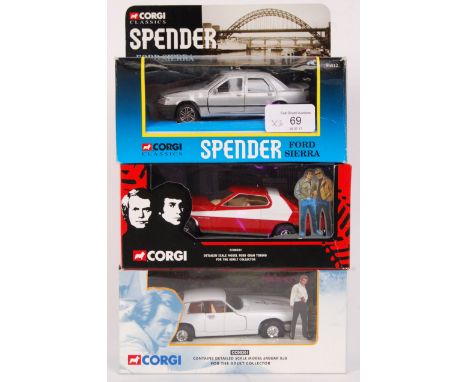 A collection of 3x original contemporary Corgi TV related diecast model vehicles to include; Spender 'Ford Sierra' 96012, Sta
