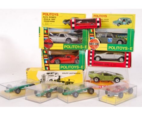 A good collection of assorted mostly European made 1:43 scale diecast models. To include; Marklin reissue 8009, 3x Politoys E