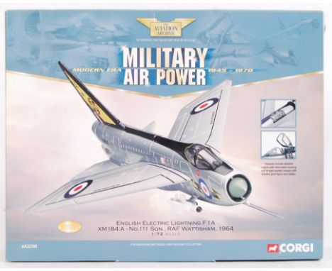 A Corgi Aviation Archive ' Military Air Power ' 1:72 scale diecast model English Electric Lightning F1A. AA32305. Appears min