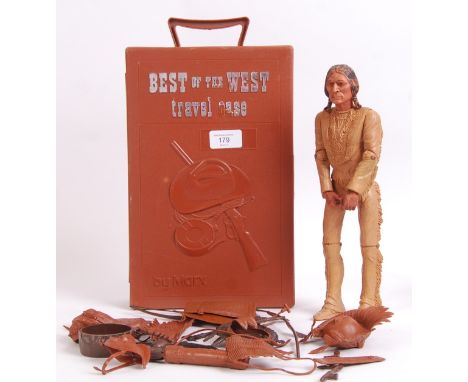 A rare vintage Marx Toys ' Best Of The West Travel Case ' Johnny West action figure plastic carry case. Along with an origina