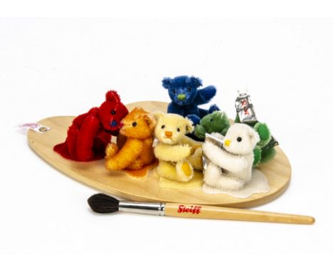 A Steiff limited edition Mini Colour Splash Teddy Bears, 857 of 2000, 2006 (no box and certificate)