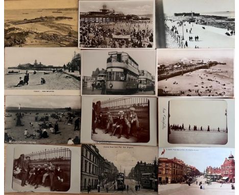 TWENTY-FOUR POSTCARDS, EARLY TO MID 20th CENTURY, MAINLY NEW BRIGHTON, SOME R P

 