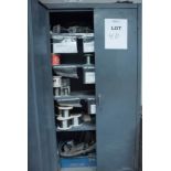 (2) Two-Door Metal Cabinets w/ Misc. Wiring & Tooling