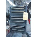 (3) 3 Drawer Storage Boxes w/ Contents