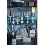 Mobile 5 Shelf Storage Rack w/ Misc. Wire Spools