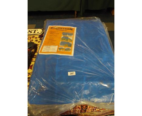 Three Garden Tarpaulins (item 24, plus VAT)
