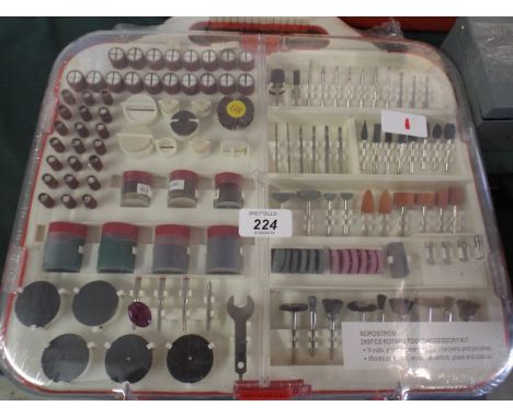 A 249 Piece Accessory Drill Kit (item 1, plus VAT)