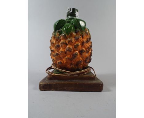 A Plaster Cast Lamp Shade Base in the form of a Pineapple 