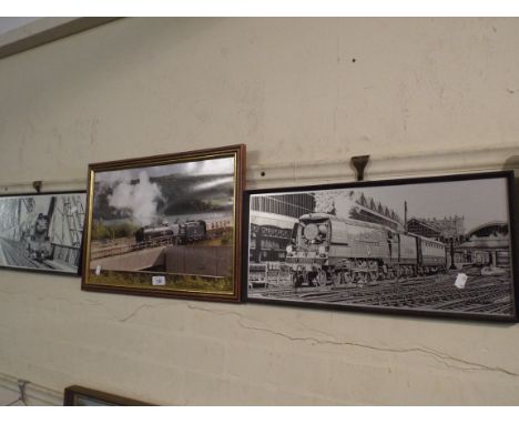 A Pair of Steam Engine Engravings and A Photograph 