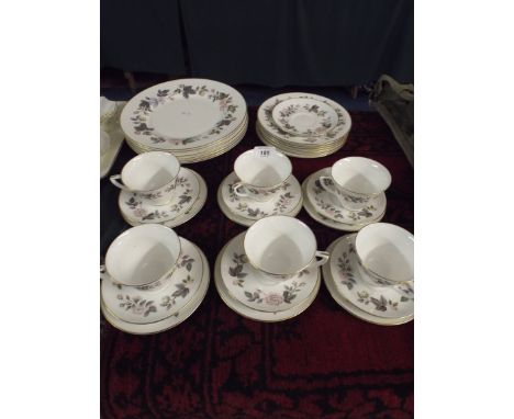 A Collection of Royal Worcester June Garland Tea and Dinner Wares