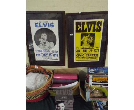 Two Elvis Presley Poster Prints, Collection of Books, Photographs of Graceland etc