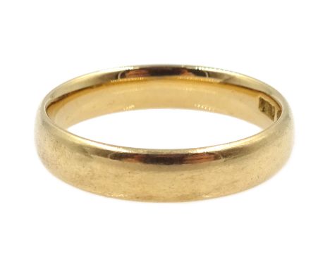 18ct gold wedding band, Birmingham 1921, approx 4.24gm Condition Report Size M-N