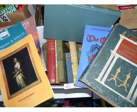 A small box of books including 'The Collectors Manual' by N. Hudson Moore, 1907, 'Country Life' annual, 1969, 'Severn Stream'