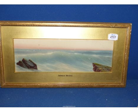 A framed and mounted watercolour depicting a seascape titled ''Early Morning'', signed Garman Morris.