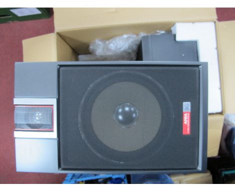 AIWA, a pair of black speakers (Aucustic Suspension Speaker System SX-7) (boxed).