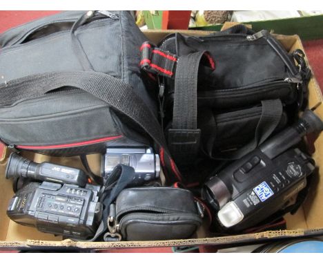J.V.C Optical 22X Compact VHS Video Camera. Sony digital handy cam, J.V.C video movie GR AX7:- One Box.