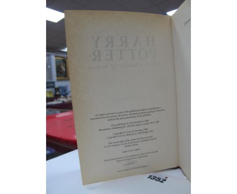 Harry Potter and The Chamber of Secrets, first edition hard back, later pressing, overall good condition with some slight cre