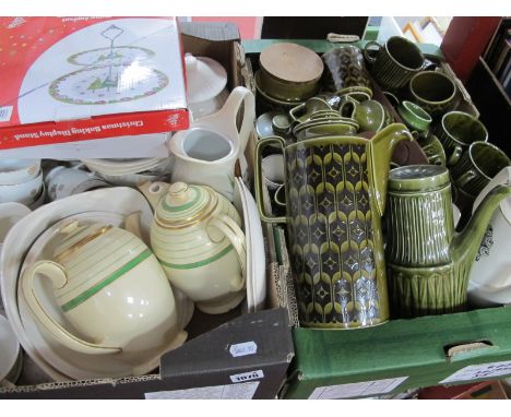 A Vintage Hornsea Heirloom Coffee Service, storage jar, vintage Soraya coffee pot cups, Midwinter Stylecraft tureens, bowls, 