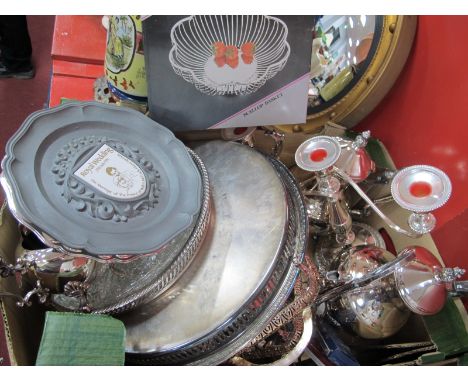 Plated Ware - including candelabra, tea service, Hors d'oeuvres:- One Box.