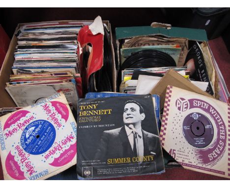 Michael Jackson 'Thriller', Simply Red, Village People and other 45's:- Two Boxes.