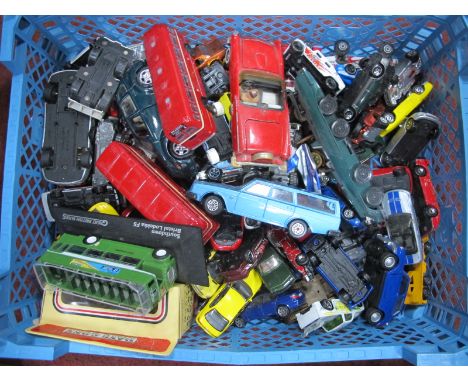 Diecast Vehicles - a tray of various playworn by Corgi, Dinky, Matchbox etc, including Ford, Thunderbird, Volvo, Mini, etc.