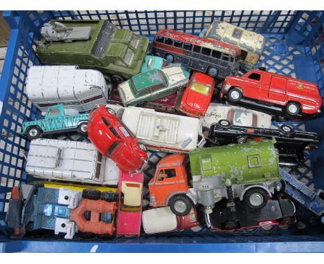 Approximately Twenty Diecast Model Vehicles, by Dinky, Corgi and other including Batman Batmobile, all playworn.