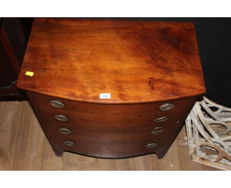 19th century mahogany bank commode with quadruple dami draw front 71cm high x 66cm x 40cm deep