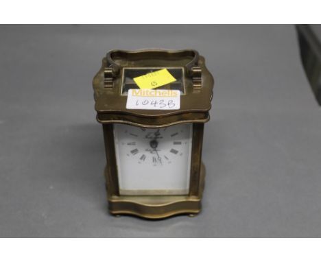 French brass 5 glass carriage clock