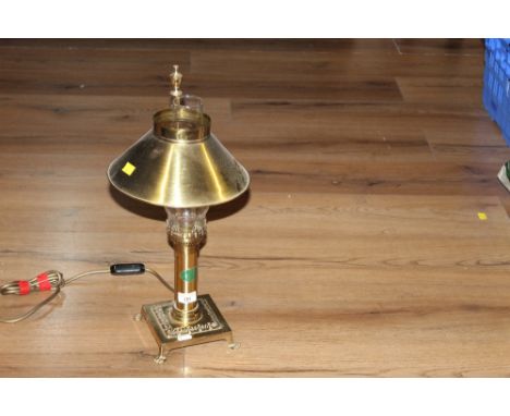 A brass electrical Orient Express lamp