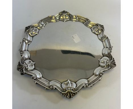 Silver salver By William Hutton &amp; Sons Limited, London 1905.&nbsp; Approximately 21cm in diameter.&nbsp; Approximately 44