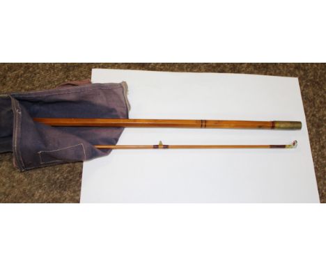 R CHAPMAN CANE FISHING ROD a 3 piece Chapman 500 De Luxe cane rod, in a Chapman bag. Also with a Hardy rod (some damages), an