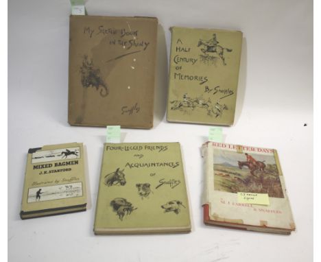 SNAFFLES BOOKS - SOME SIGNED including A Half Century of Memories, 1950, (inscribed, To Charles Harris, Snaffles), Red Letter