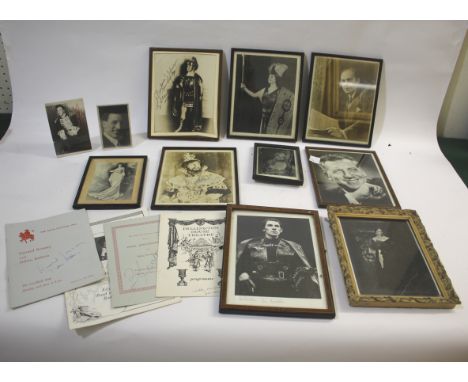 OPERA & THEATRE PHOTOGRAPHS a variety of framed and unframed Opera and Theatre photographs, including Victoria de los Angeles