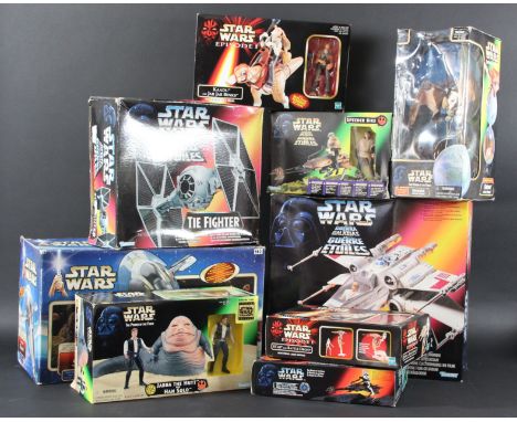 STAR WARS BOXED FIGURES & MODELS 9 boxed items including Imperial Speeder Bike (Kenner, 1995), Speeder Bike (Kenner, 1996), J