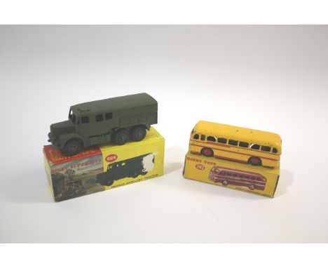 TWO BOXED DINKY TOYS including 282 Duple Routemaster Coach, and 689 Medium Artillery Tractor. (2)