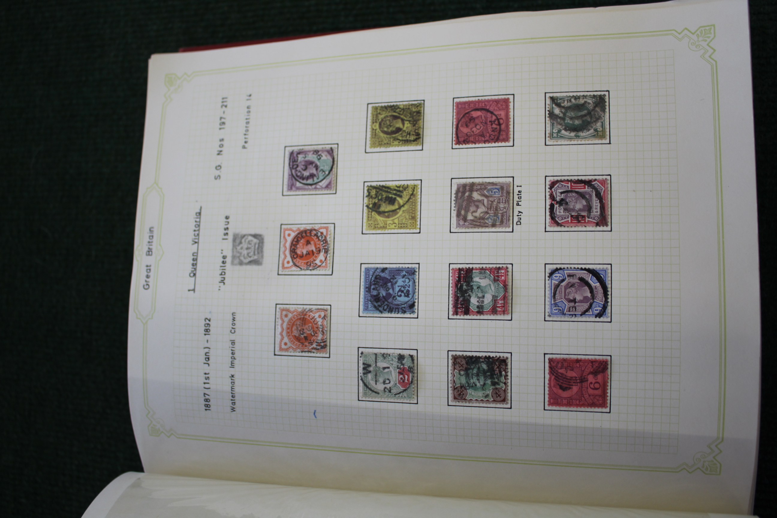 GREAT BRITAIN STAMP ALBUM From 1840 1d Black Used (3) Surface Printed ...