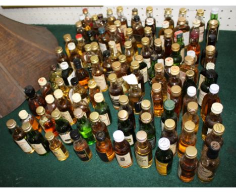 COLLECTION OF 100 SCOTCH WHISKY MINIATURES, single malts and blends, including Aberlour Glenlivet 12 year old, Inchgower 12 y