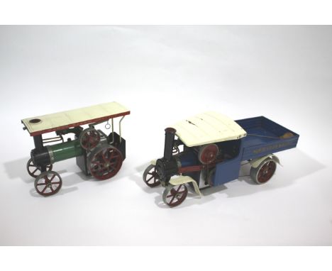 TWO MAMOD ENGINES including a Mamod Steam Wagon, and a Mamod Steam Traction Engine. No boxes. (2)