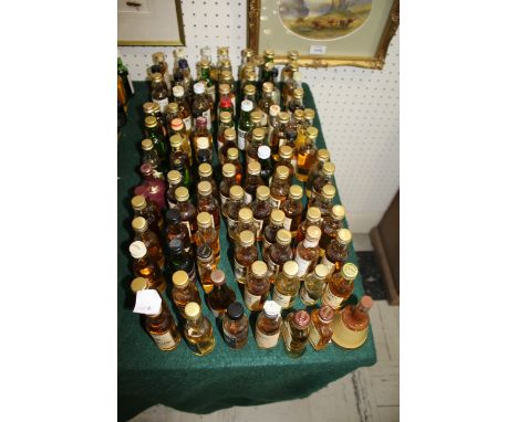 COLLECTION OF 98 SCOTCH WHISKY MINIATURES, single malts and blends, including Oban, several from Connoisseurs Choice, Glen De