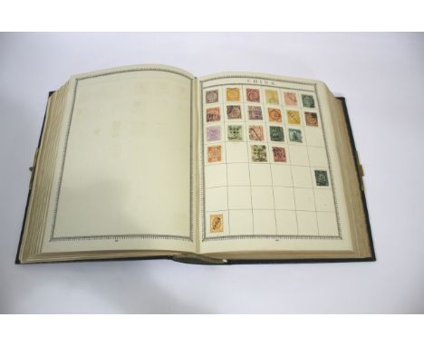 LINCOLN STAMP ALBUM early Lincoln album of World Stamps with Great Britain, British Commonwealth, China and China 'Locals', U