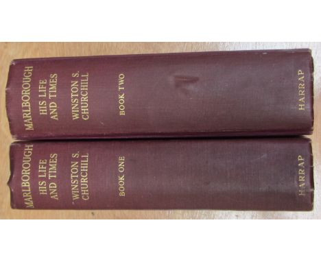 CHURCHILL (W.S.)  Marlborough: his life and times.  First 2 Volume Edition. 2 portraits, 14 facsimile letters (11 folded), 18