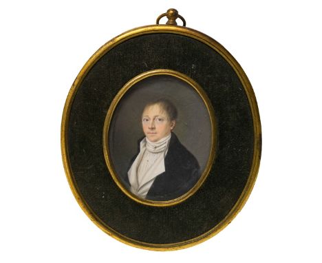 Maria Van Der Pujl, (late 18th/ early 19th century) Dutch, portrait miniature of a man said to be Samuel Stoddart (1778-1861)