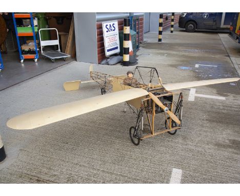 A 1:3 Scale Flying Model of a Bleriot Single seater Monoplane, well-constructed in wood with suspension to front landing whee