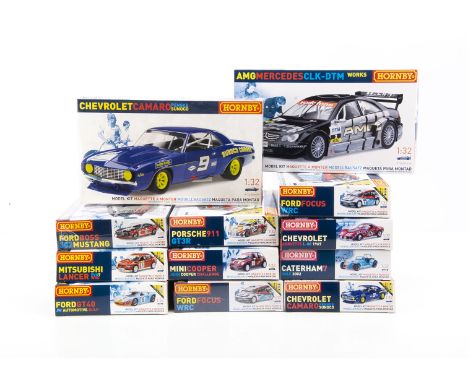 Modern Hornby 1:32 Model Car Kits, K 2009A, K 2008A, K 2007A, K 2011A, K 2012A, K 2000 (2), K 2002, K 2004, K 2001 (2), K 200