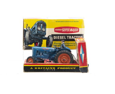 Britains boxed 9525 Fordson Super Major Tractor, tractor G, with minor wear and paint loss to rear of bonnet and steering whe
